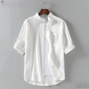 Chemise décontractée à col montant